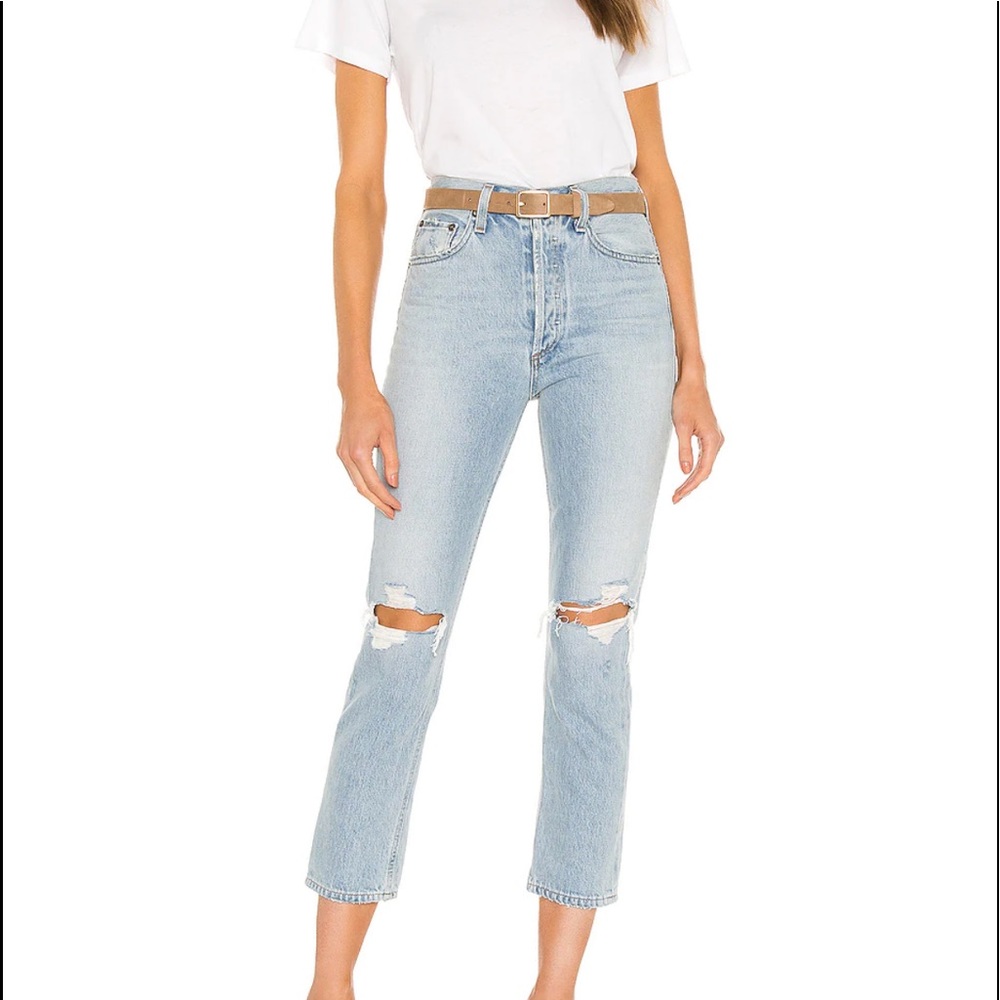 AGOLDE Riley High Rise Straight Crop Jean